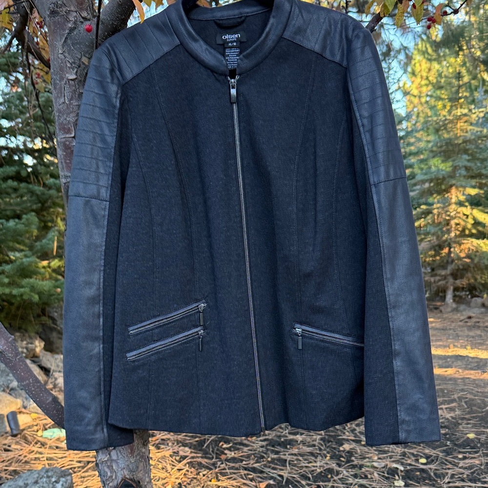 Sigrid Olsen Mixed Media Blazer - Size XL (16)